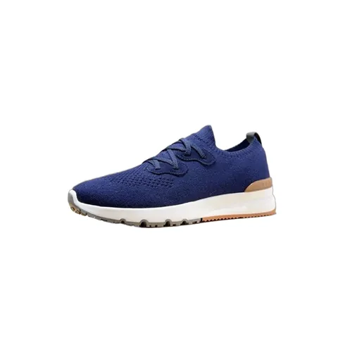 Brunello Cucinelli Knitted Lace Up Sneakers