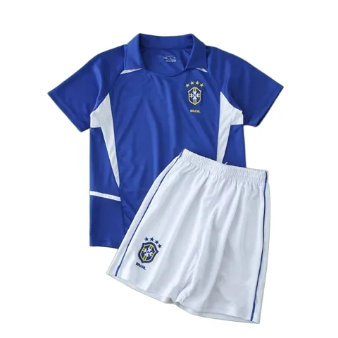 2002 Brazil away retro Kids kit