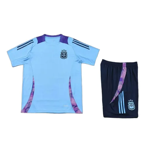 2425 Argentina Training clothes suit Short sleeve Fan version