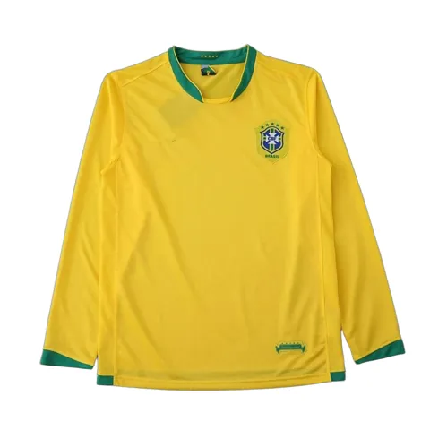 2006 season Brazil home Long sleeved retro Fan version