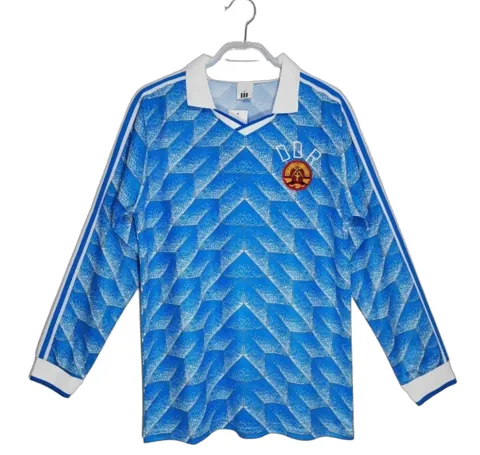 1988 season East Germany home Long sleeved Retro Fan version