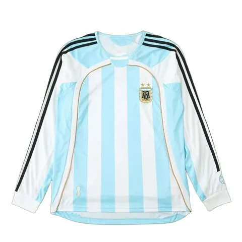 2006 season Argentina home Long sleeved retro Fan version