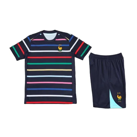 2425 France Training clothes suit Short sleeve Fan version
